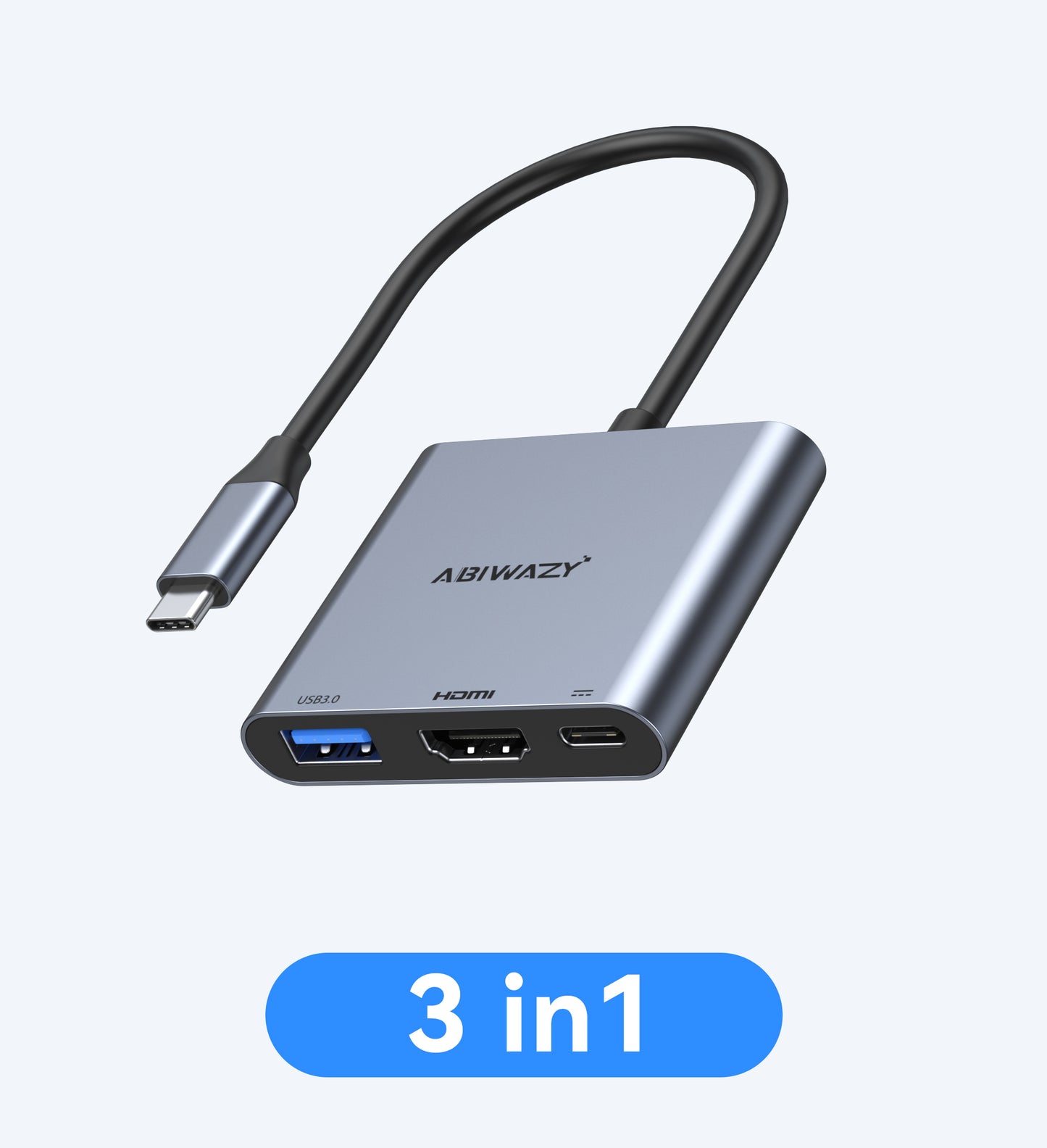 USB C to HDMI Multiport Adapter with 4K HDMI Output,Type-C Hub Converter to 4K HDMI USB 3.0 PD Charging Port,USB-C Digital AV Multiport Adapter for MacBook Pro/air,iPad Pro &More USB-C Devices