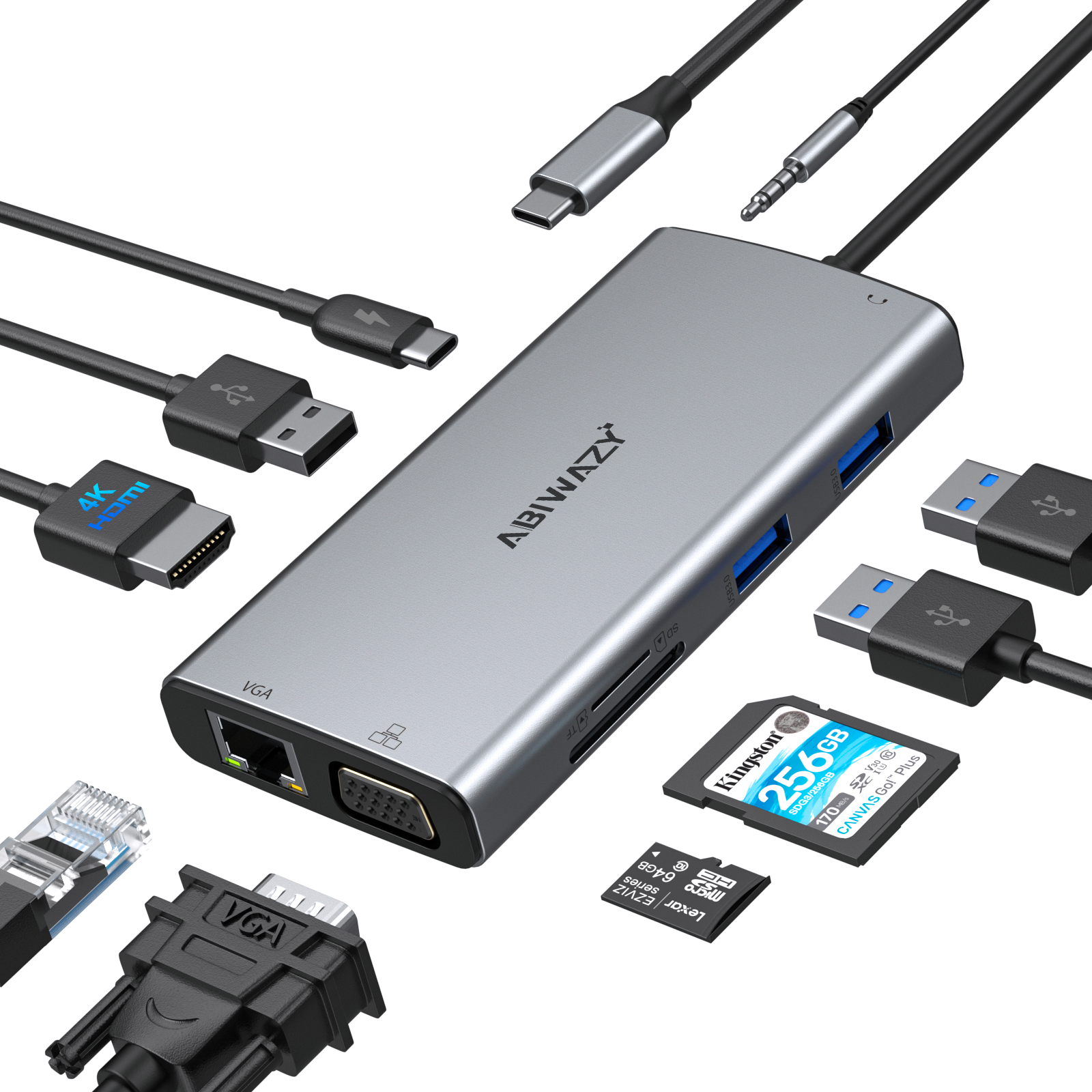 Hub USB C MOGOOD 5 In 1 - Adattatore Con 3 Porte USB, Lettore Schede SD/TF Per MacBook, Laptop E PC - Foto 8