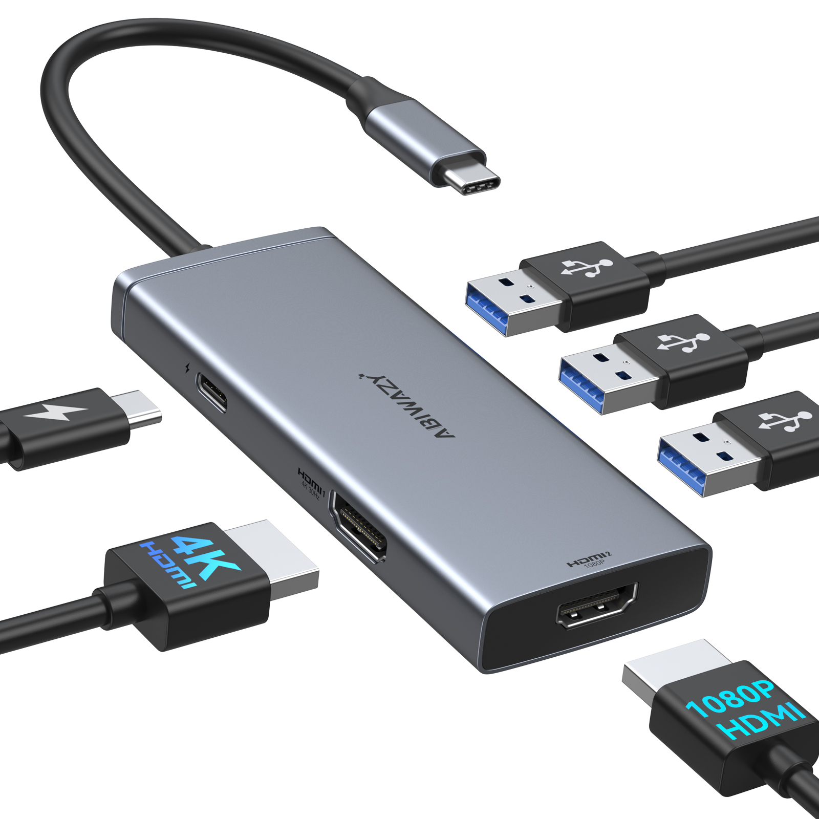 MacBook Pro Docking Station Dual Monitor with 2 4k HDMI Display,15 in 2 USB C Docking Station for MacBook with 2 HDMI, VGA, PD3.0, 7 USB Ports, RJ45 Ethernet & 3.5mm MacBook Pro Docking Station Dual Monitor with 2 4k HDMI Display,15 in 2 USB C Docking Station for MacBook with 2 HDMI, VGA, PD3.0, 7 USB Ports, RJ45 Ethernet & 3.5mm
